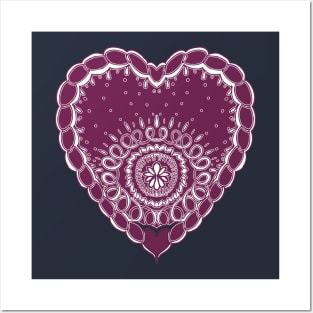 Boho Heart Posters and Art